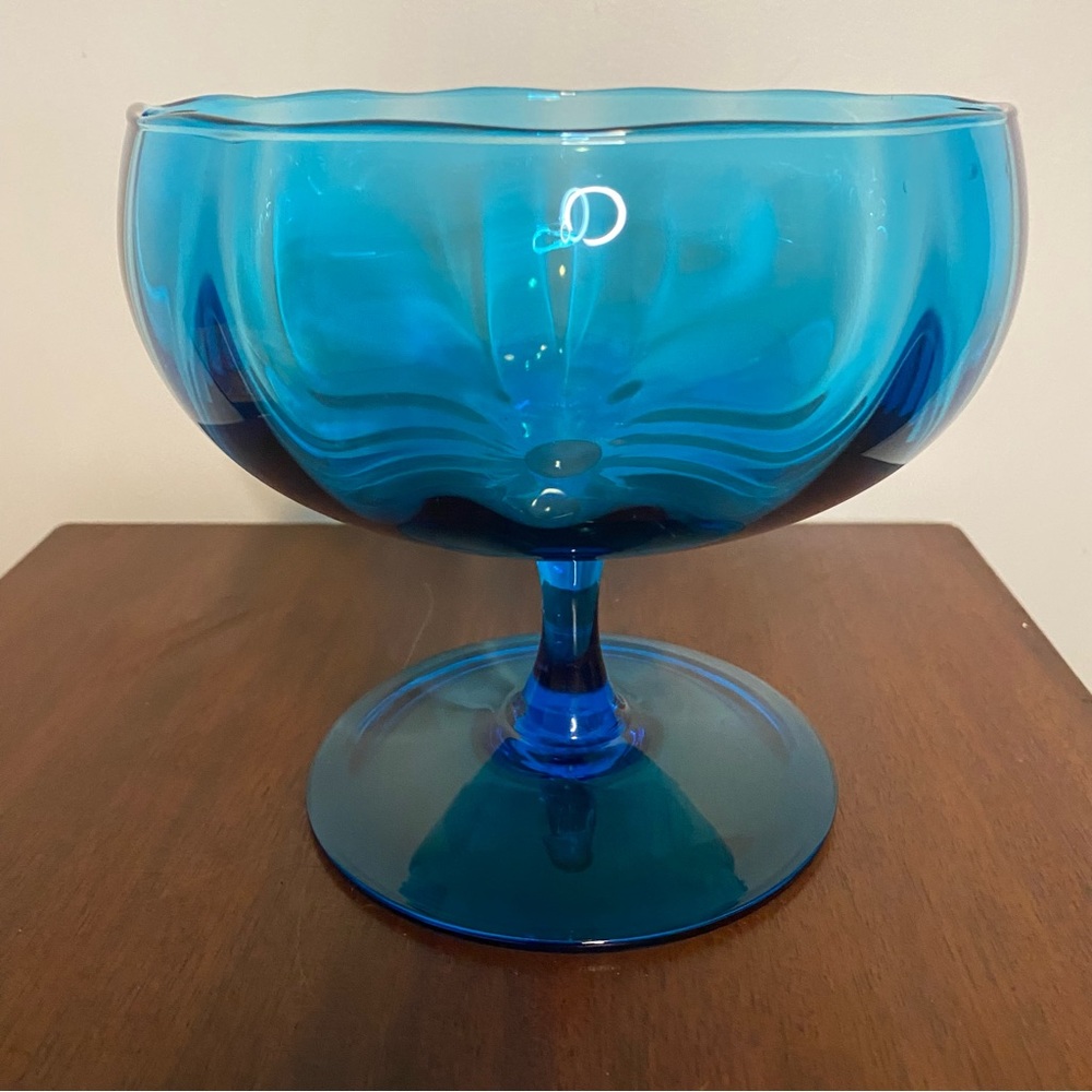 Empoli turquoise mid century modern Compote
